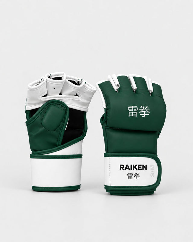 Gants de MMA Raiken KAZE – Vert/Blanc