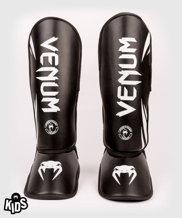 Protège-tibias de kickboxing Venum Challenger Enfant – Noir/Blanc