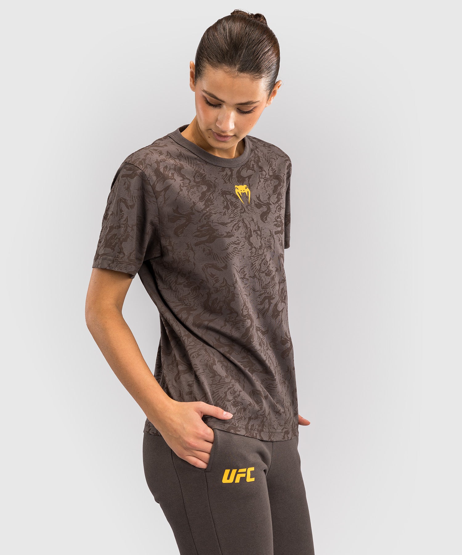 Venum UFC T-Shirt Women's Fusion Fight Week – Brown