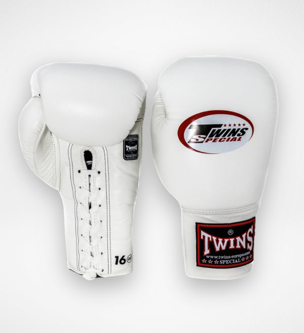 Twins Bokshandschoenen BGLL3 met vetersluiting - Wit