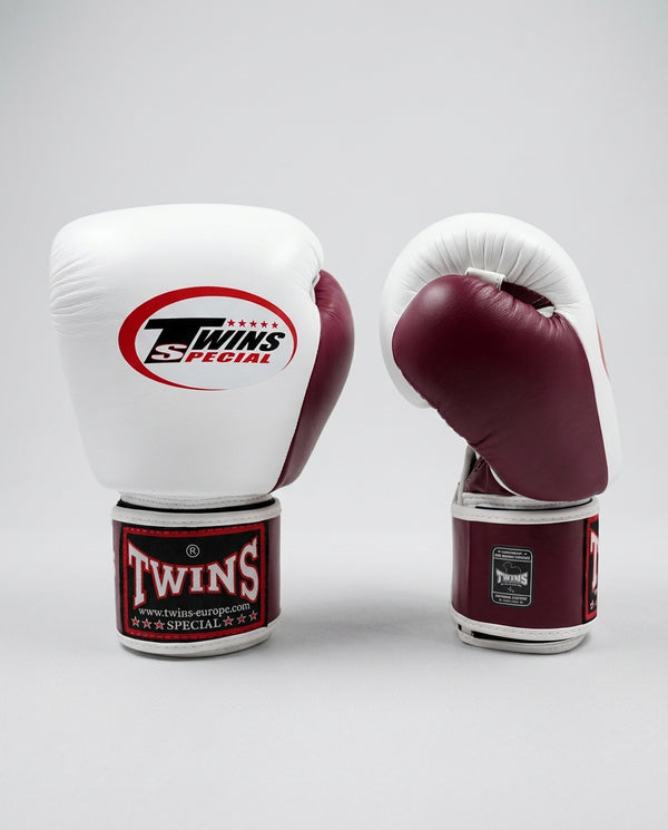 Twins Boxing Gloves BGVL3 - White/Burgundy