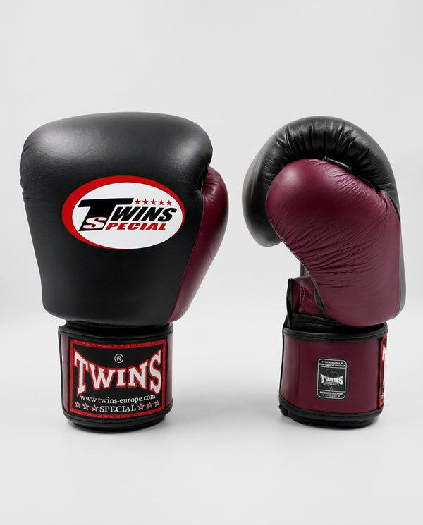 Twins Boxing Gloves BGVL3 - Black/Bordeaux Red
