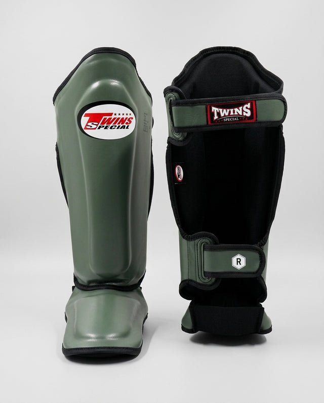 Twins Kickboks Scheenbeschermers SGL7 - Olijfgroen