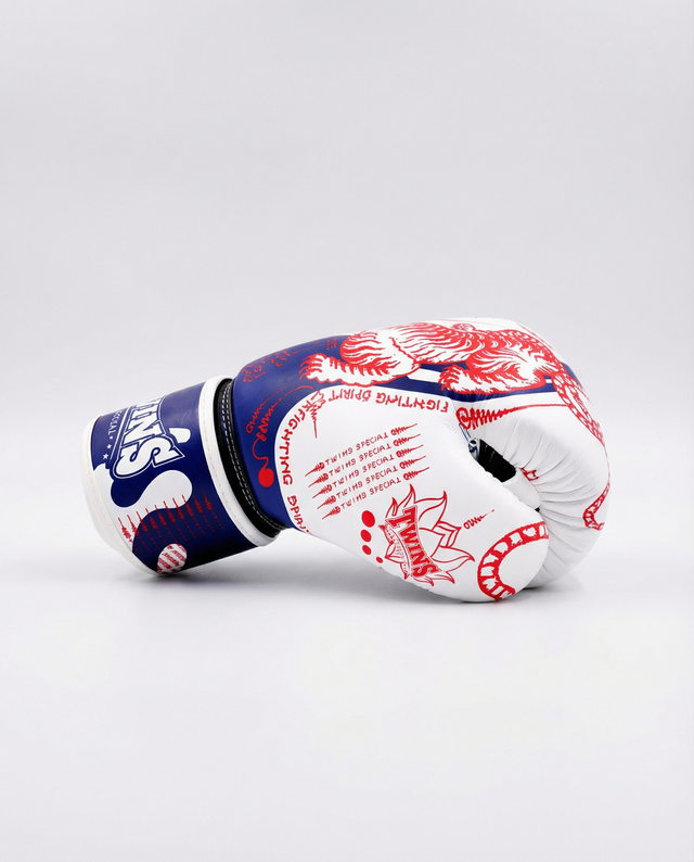 Twins Boxing Gloves FBGVL4 Yant - White/Blue/Red