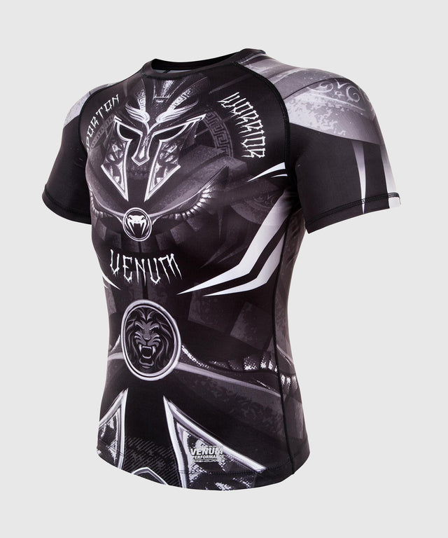 Venum Rashguard Gladiator 3.0 Mâneci Scurte – Negru/Gri/Alb