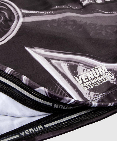 Venum Rashguard Gladiator 3.0 Korte Mouwen - Zwart/Grijs/Wit