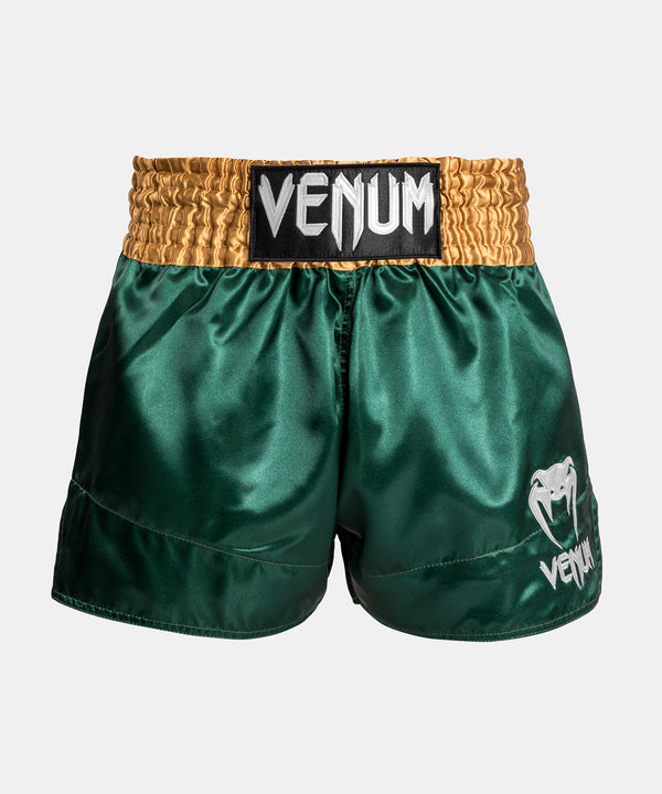 Kickboxerské trenky Venum Classic 2.0 – Zelené/Zlaté/Bílé