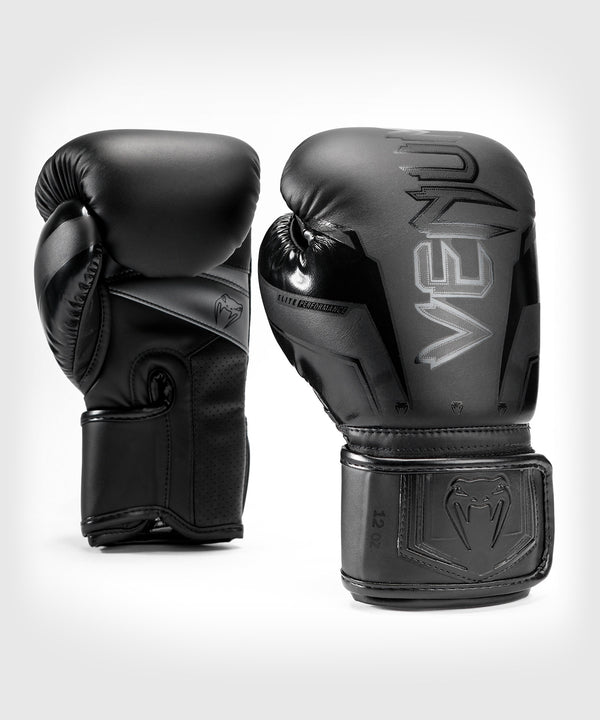 Venum Boxhandschuhe Elite Evo – Schwarz/Schwarz