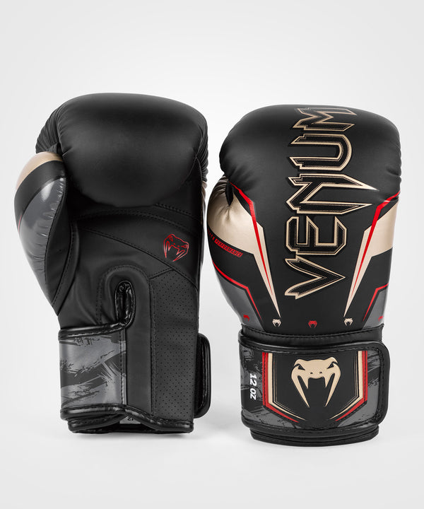 Venum Elite Evo Boxhandschuhe – Schwarz/Gold/Rot