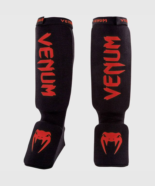 Espinilleras Venum Kontact – Negro/Rojo