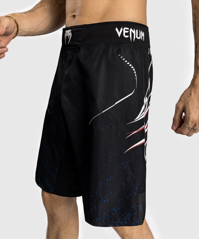 Spodenki MMA Venum x TEKKEN 8 – Jin Kazama – Niebieskie/Czarne/Białe