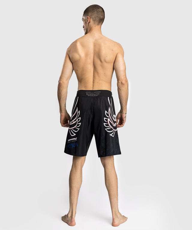 Spodenki MMA Venum x TEKKEN 8 – Jin Kazama – Niebieskie/Czarne/Białe