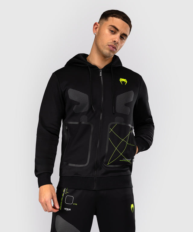 Venum Training Camp 4.0 Full-Zip Hoodie – Černá/Neonově zelená