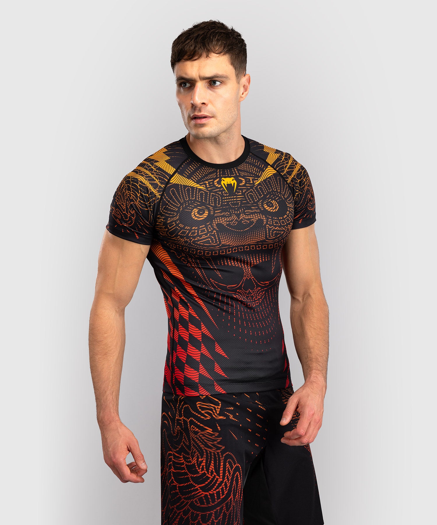 Venum Rashguard Short Sleeves Quetzal Fury - Black/Red