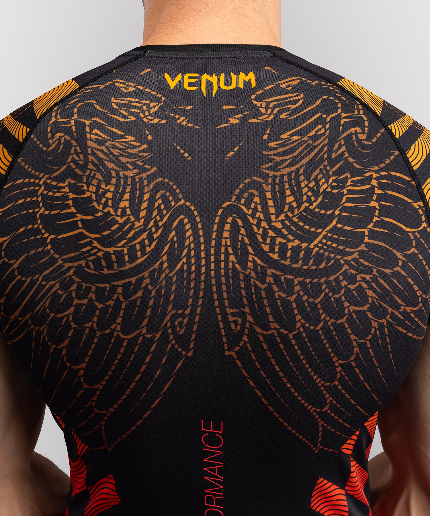 Venum Rashguard Short Sleeves Quetzal Fury - Black/Red