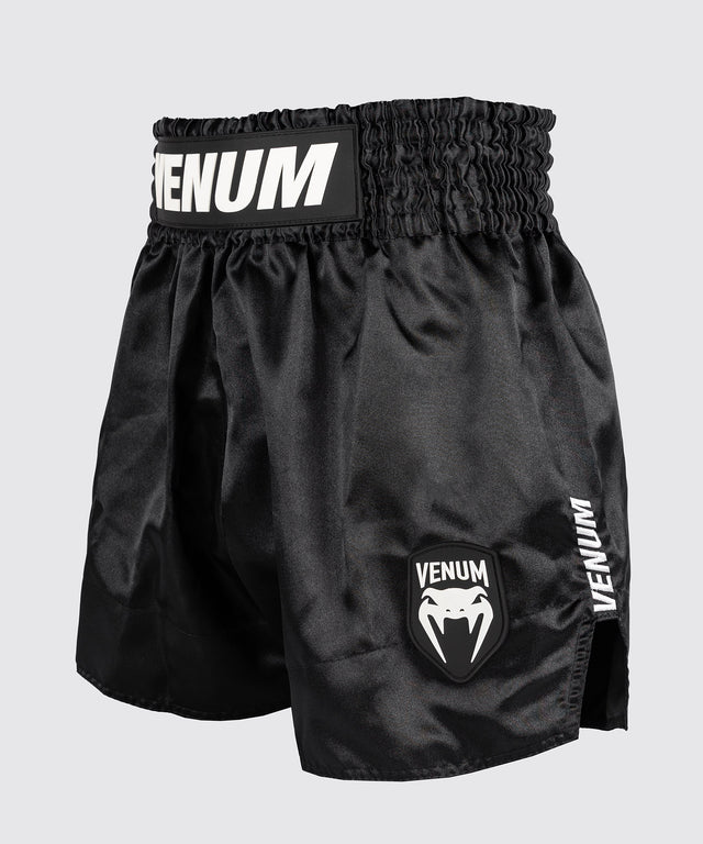 Spodenki Muay Thai Venum Classic Evo – Czarne/Białe