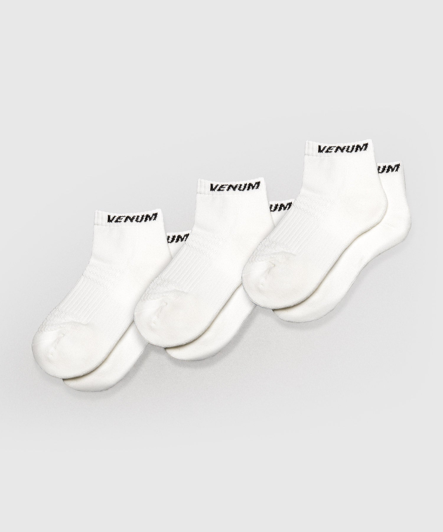 Venum Essential Ankle Socks - White - 3-Pack