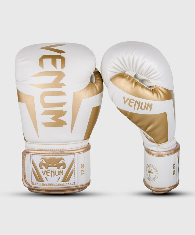 Venum Elite Boxing gloves – White/Gold