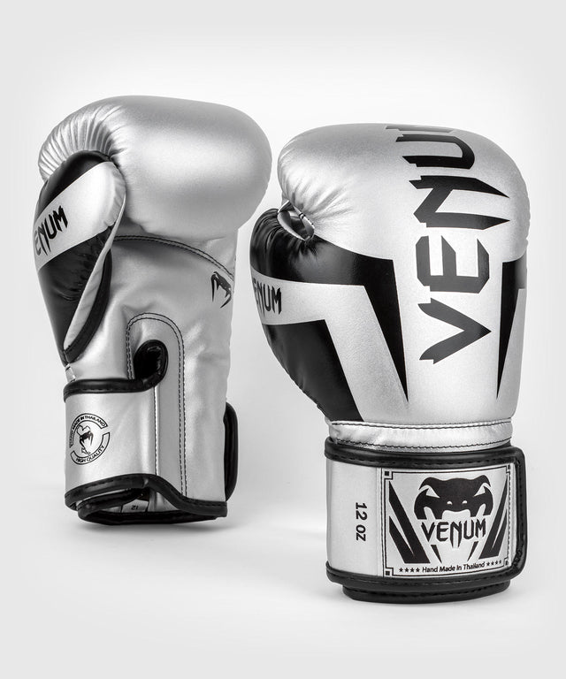 Boxerské rukavice Venum Elite – Stříbrné/Černé
