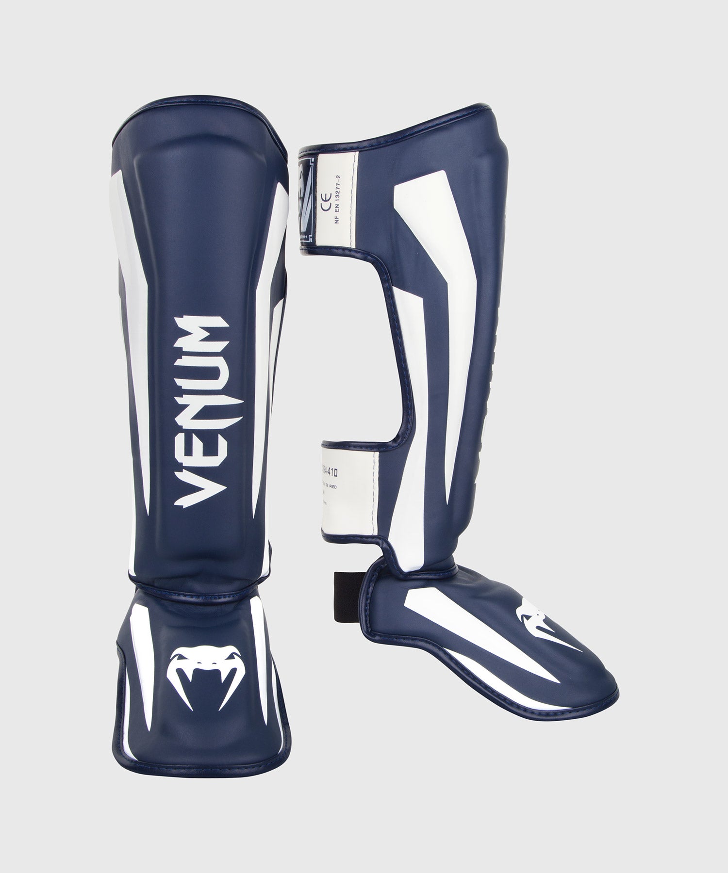 Venum Scheenbeschermers Kickboks Elite - Navy Blauw/Wit
