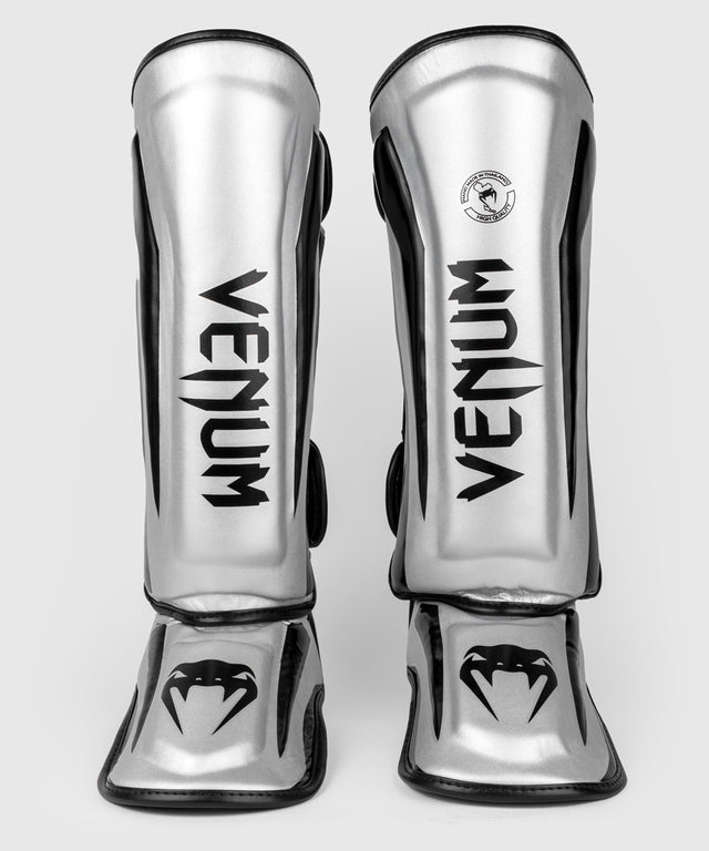 Venum Shin Guards Elite – Silver/Black