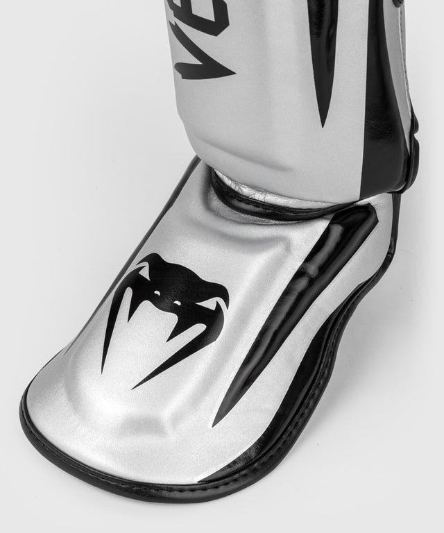 Venum Shin Guards Elite – Silver/Black
