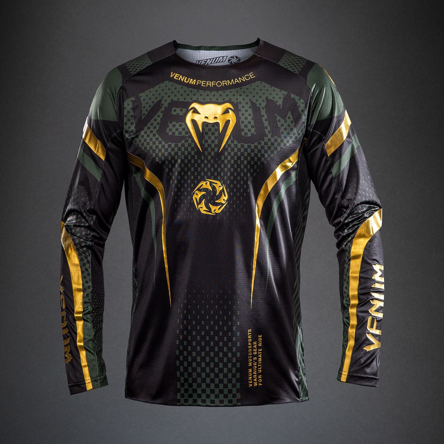 Venum MX Challenger Shirt - Zwart/Groen/Goud