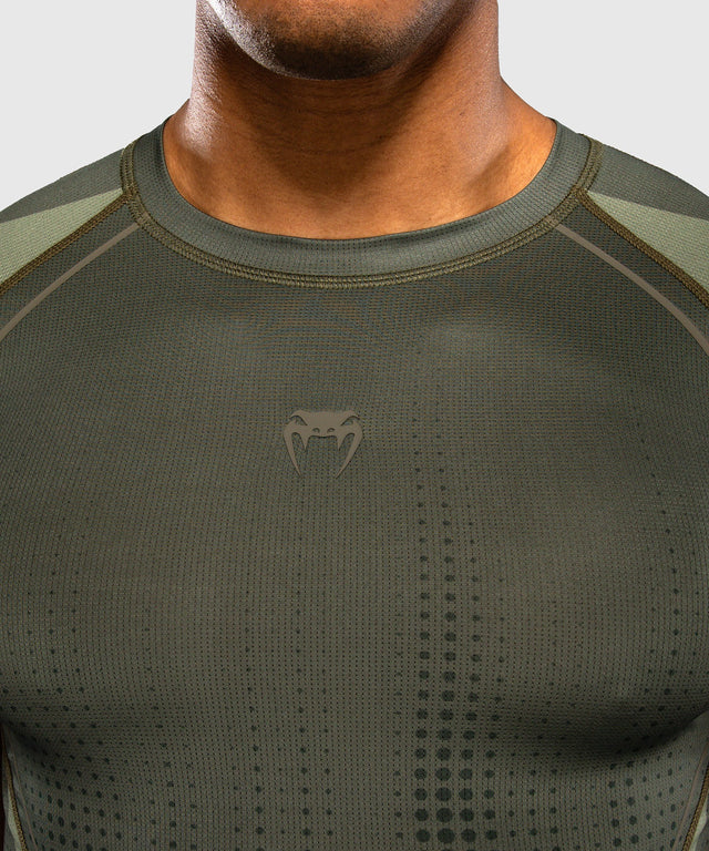 Venum Rashguard Stealth Korte Mouwen - Kaki/Legergroen