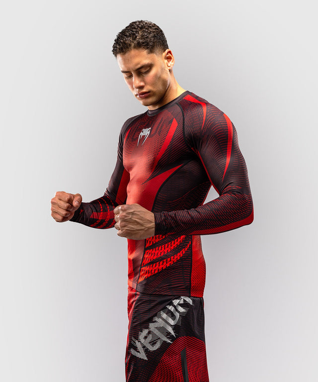 Venum Rashguard Galactic 3.0 Lange Mouwen - Rood/Zilver