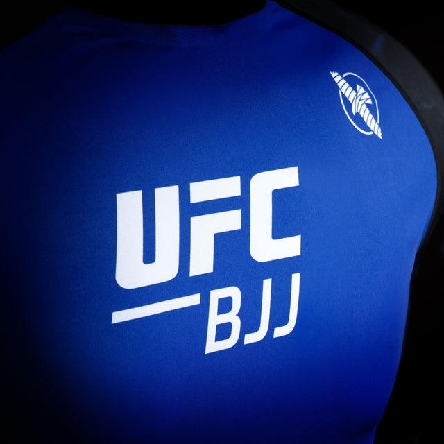 Rashguard Hayabusa x UFC BJJ – Krótki rękaw – Czarny/Niebieski