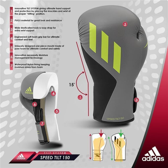 Adidas Bokshandschoenen Speed Tilt 150 - Zwart/Grijs