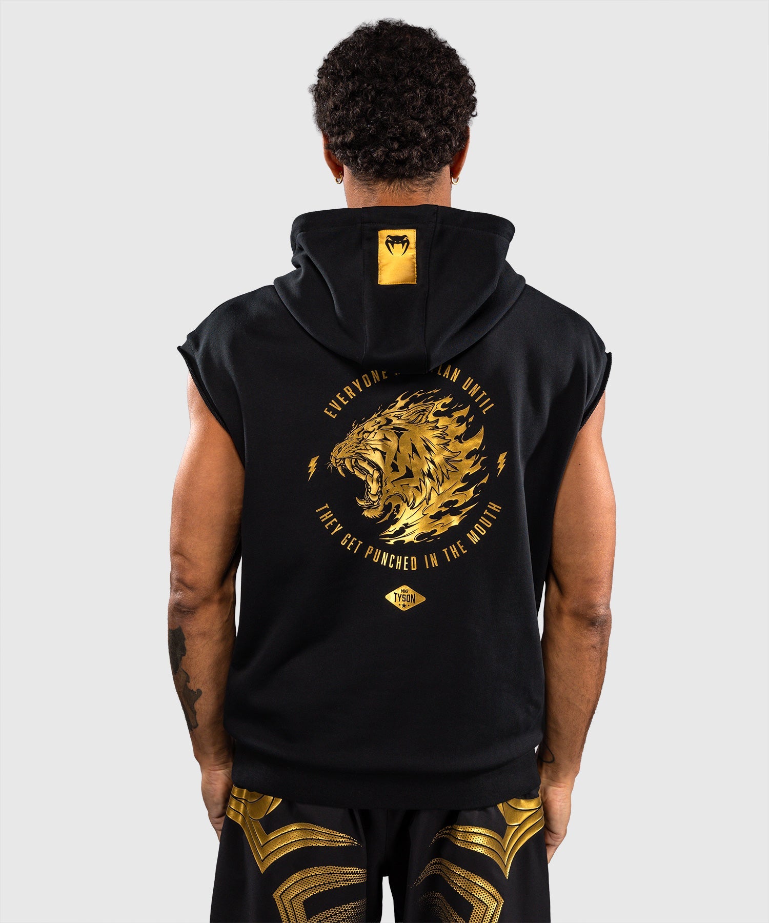 Venum x Mike Tyson Hoodie Mouwloze - Zwart/Goud