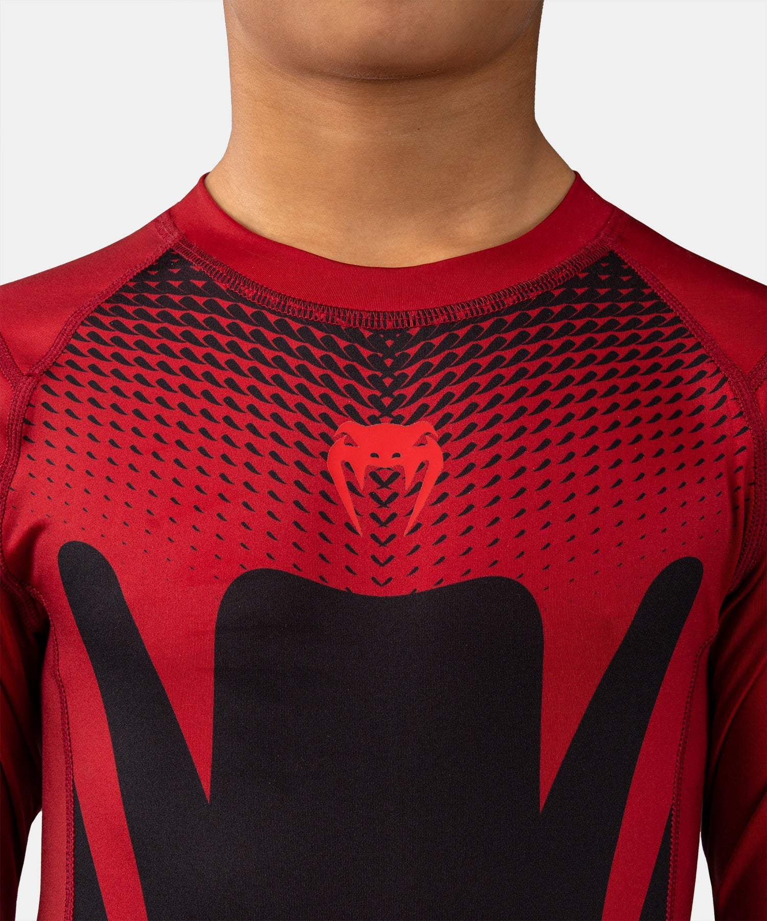 Venum Rashguard Attack Korte Mouwen Kinderen - Zwart/Rood