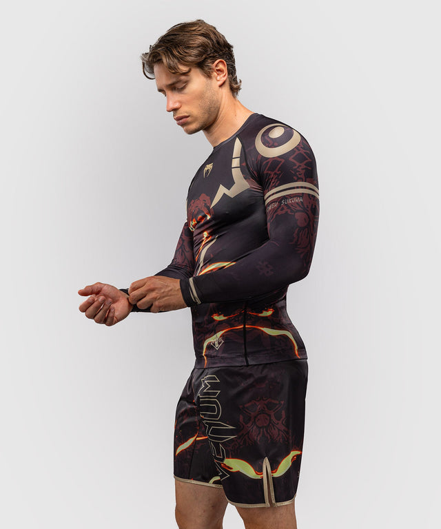 Venum Rashguard x Jujutsu Kaisen Sukuna Lange Mouwen - Zwart/Beige