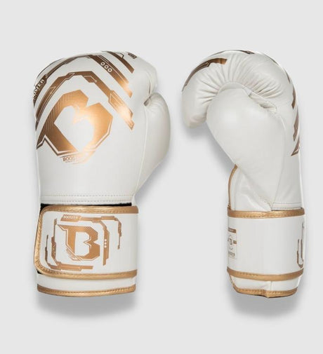 Booster Kickboxing gloves Youth Elite Kids - White/Gold - Boxing gloves