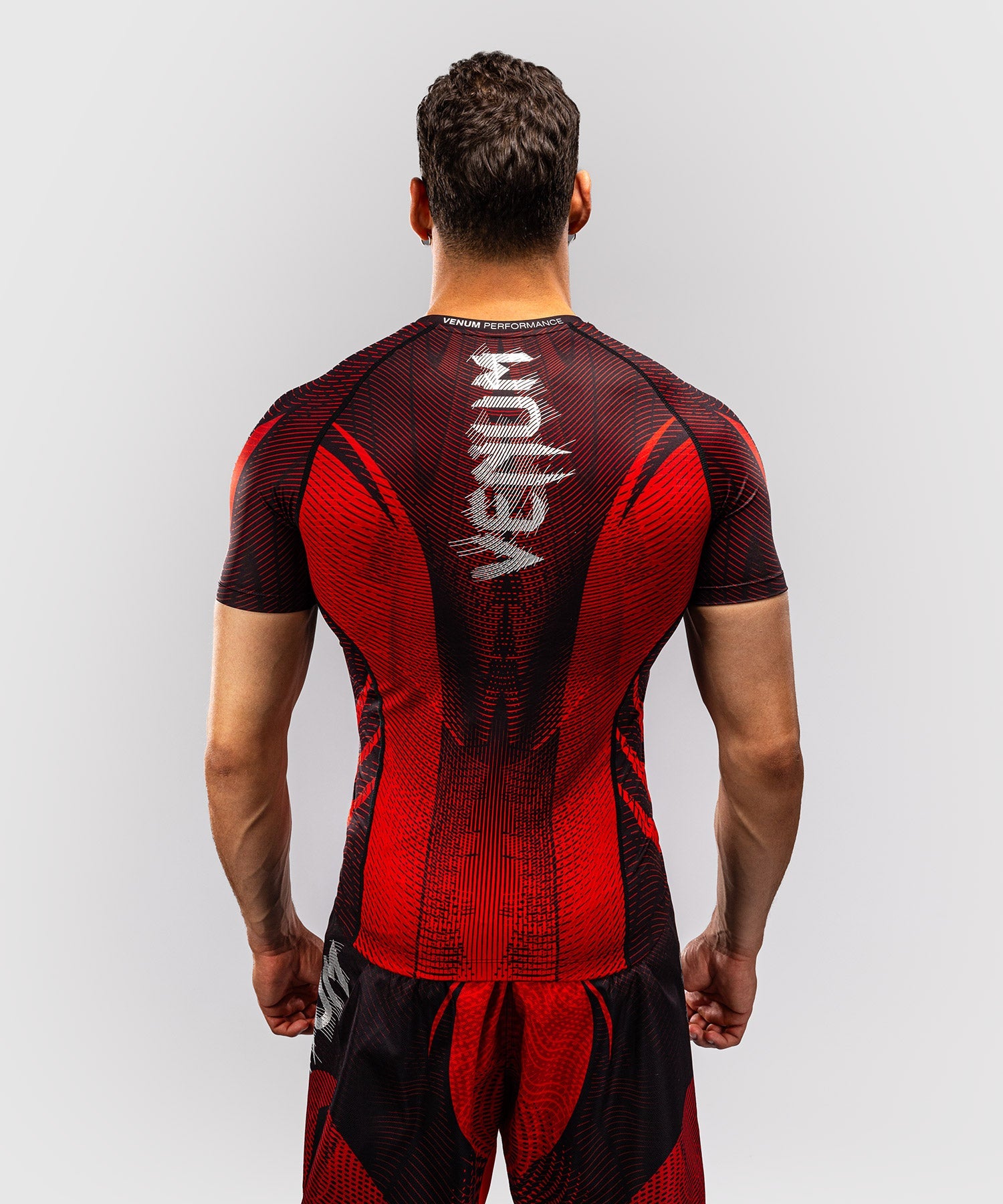 Venum Rashguard Galactic 3.0 Korte Mouwen - Rood/Zilver