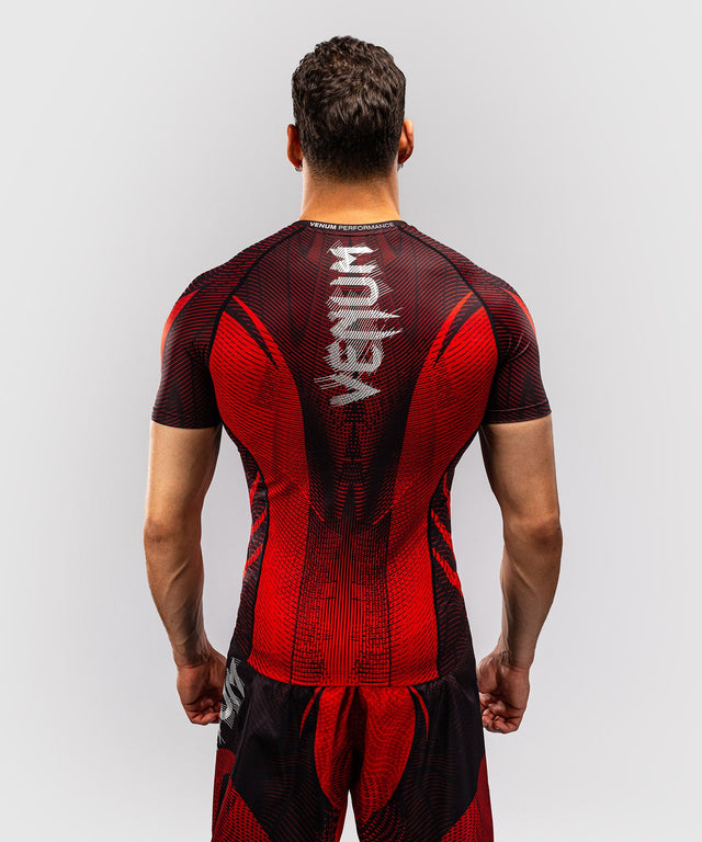 Venum Rashguard Galactic 3.0 Korte Mouwen - Rood/Zilver