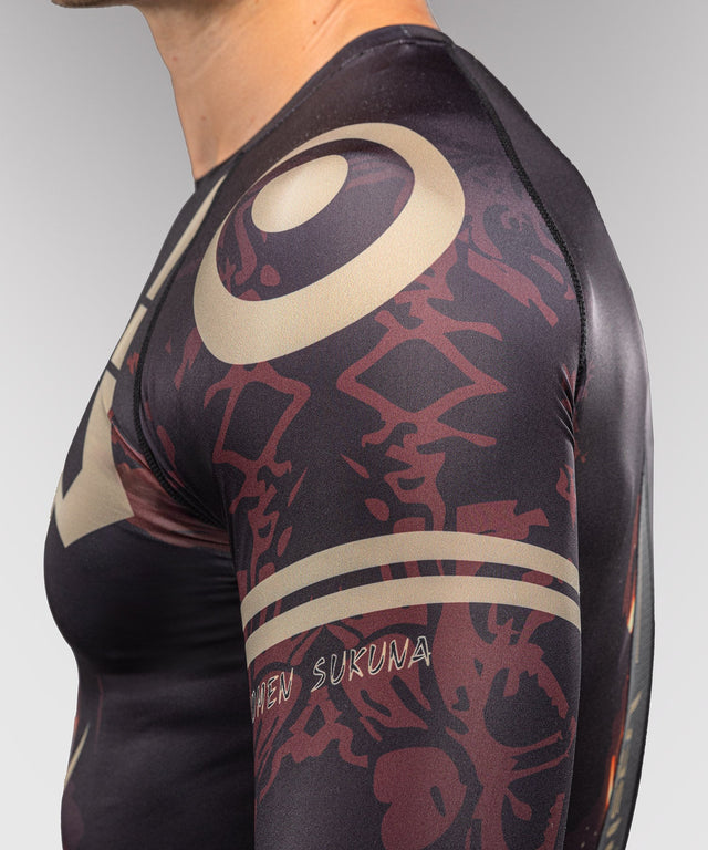 Venum Rashguard x Jujutsu Kaisen Sukuna Lange Mouwen - Zwart/Beige