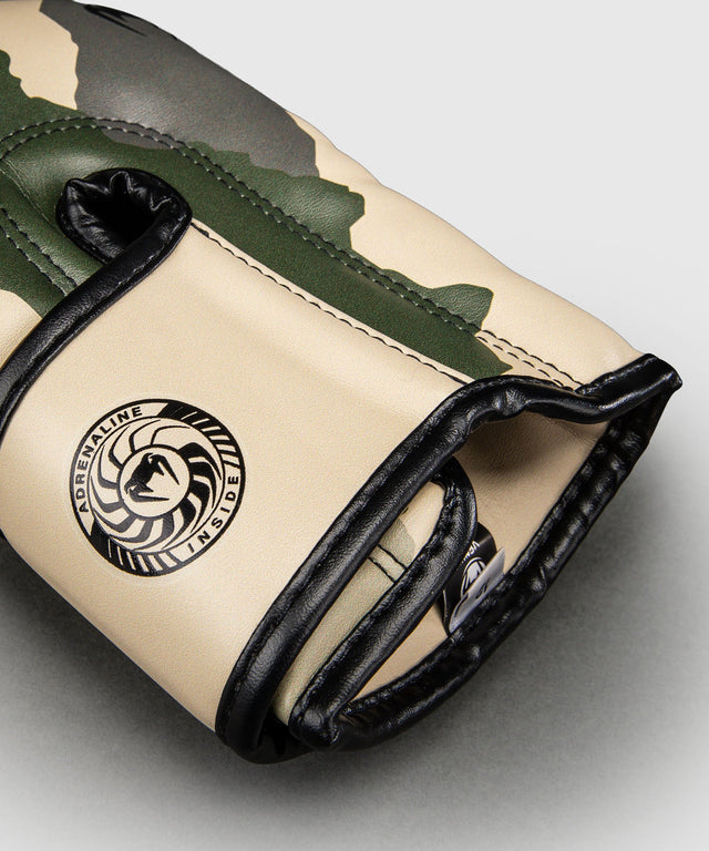 Rękawice bokserskie Venum Elite – Khaki/Kość słoniowa