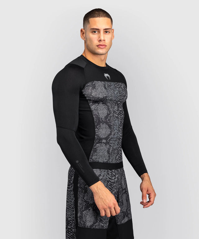 Venum Rashguard Long Sleeves G-Fit Scales - Black/Grey