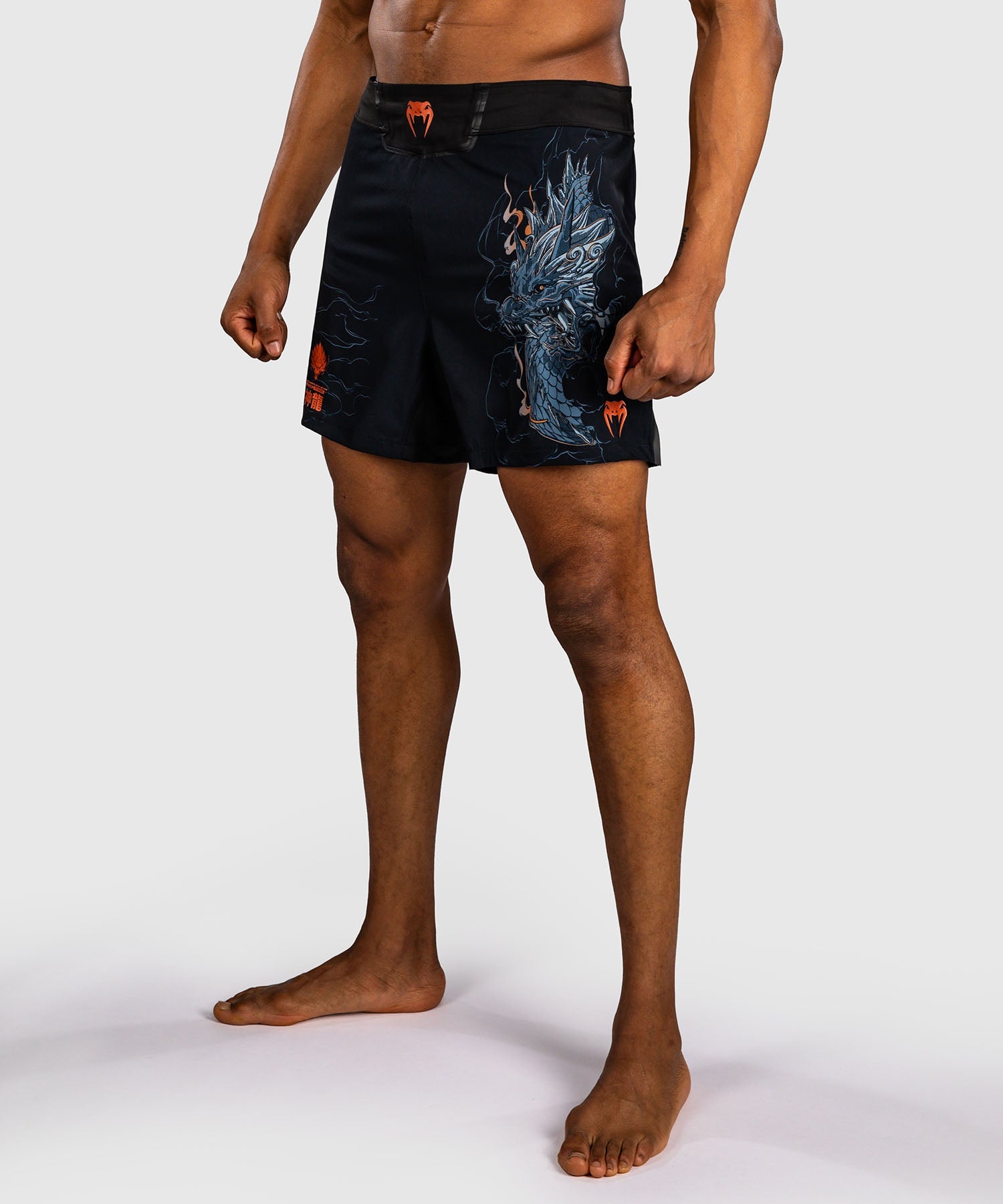 Venum MMA Shorts Thunder Dragon – Black/Grey/Copper