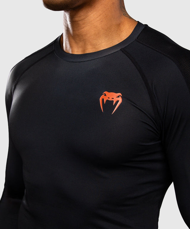 Venum Rashguard Thunder Dragon Long Sleeves – Black/Grey/Copper