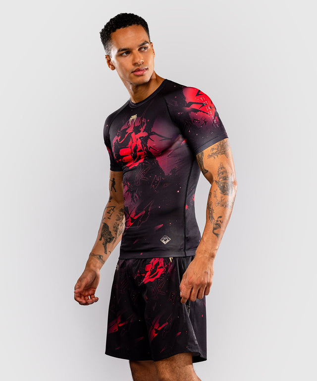 Venum Rashguard x Jujutsu Kaisen Itadori Korte Mouwen - Zwart/Rood