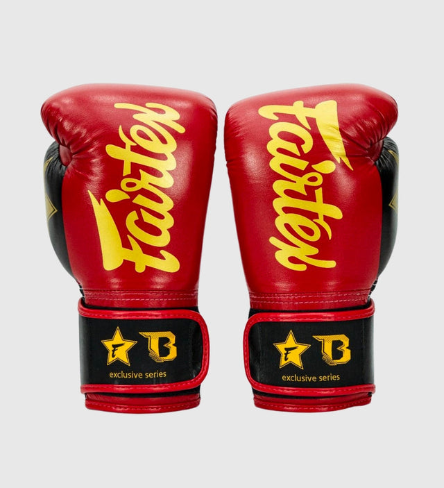 Fairtex Boxing gloves FXB V2 - Red/Black/Gold - Boxing gloves