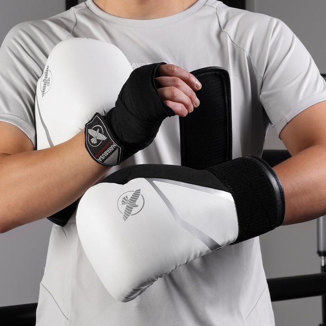 Hayabusa Boxing Gloves E1 - White/Black/Silver
