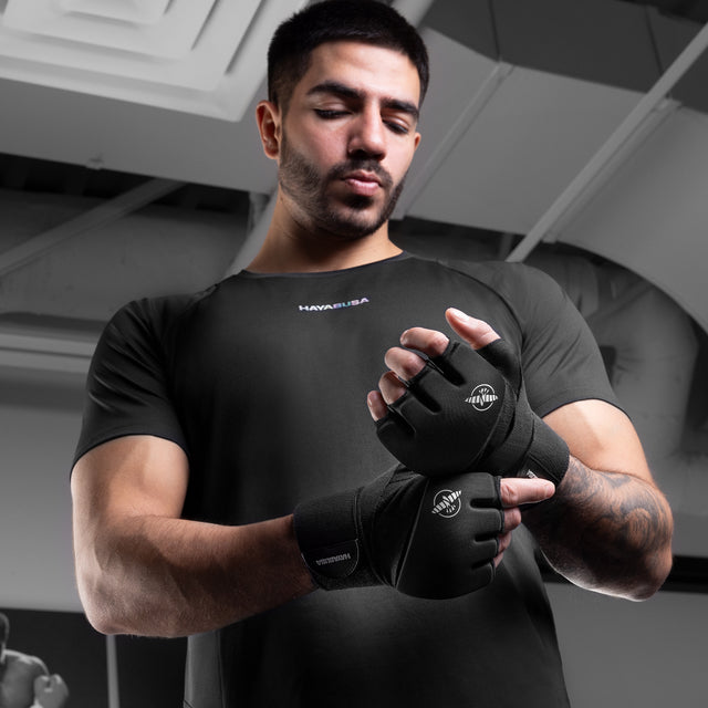 Rękawice wewnętrzne Hayabusa Elite Quick Wraps – Czarne