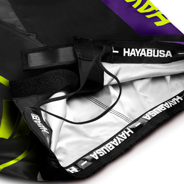 Hayabusa MMA Shorts Icon Lang - Zwart/Neon