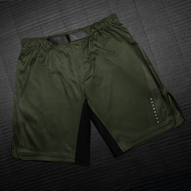 Hayabusa MMA Shorts Core Lang - Donkergroen