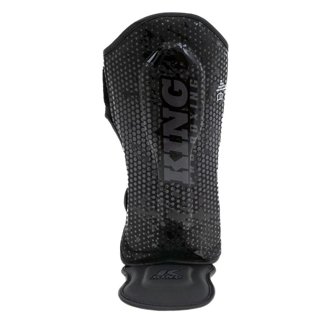 King Pro Boxing Shin guards Hexagon Kids – Black/Black