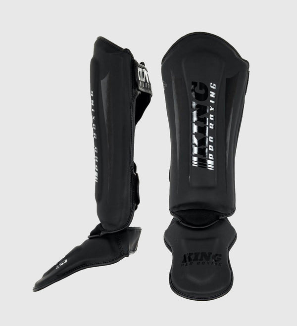 King Pro Boxing Kickboks Scheenbeschermers Revo - Zwart/Zwart